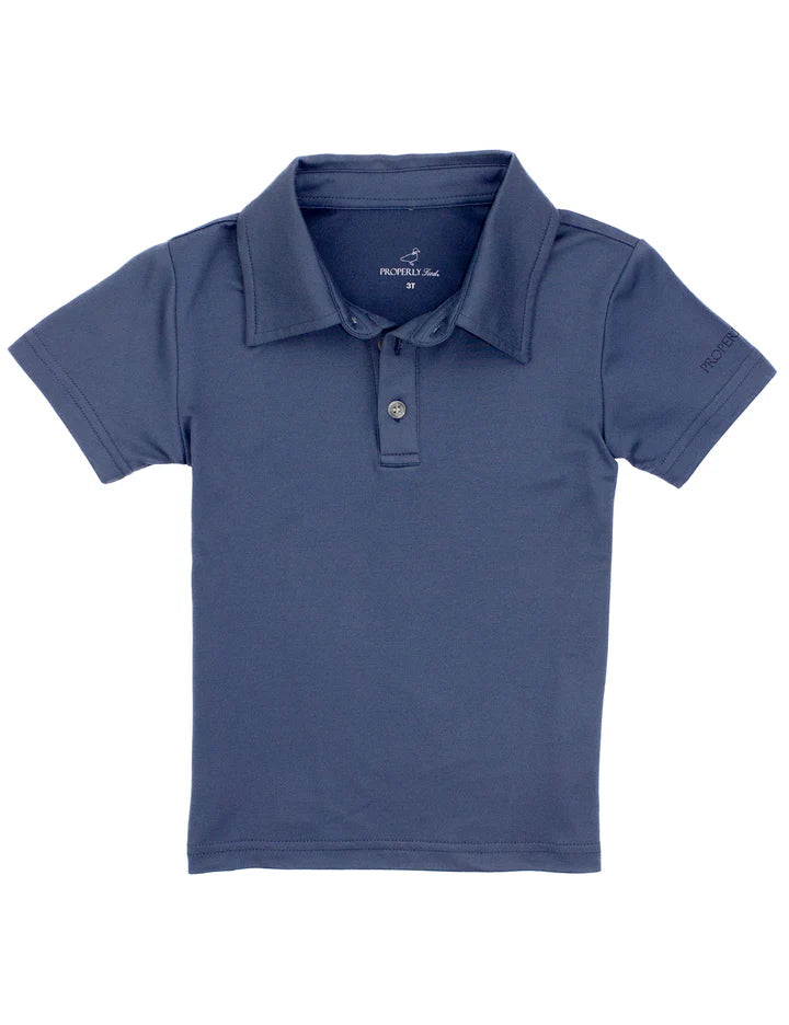 Properly Tied Ravine Polo in Dusk Blue