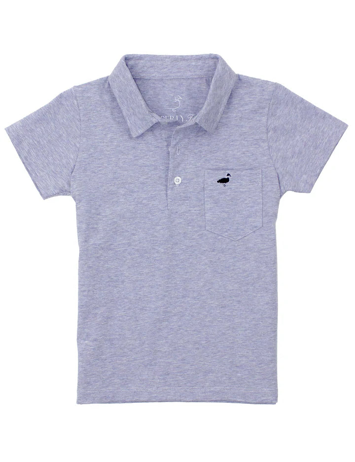 Properly Tied Harrison Pocket Polo in Ocean Wave