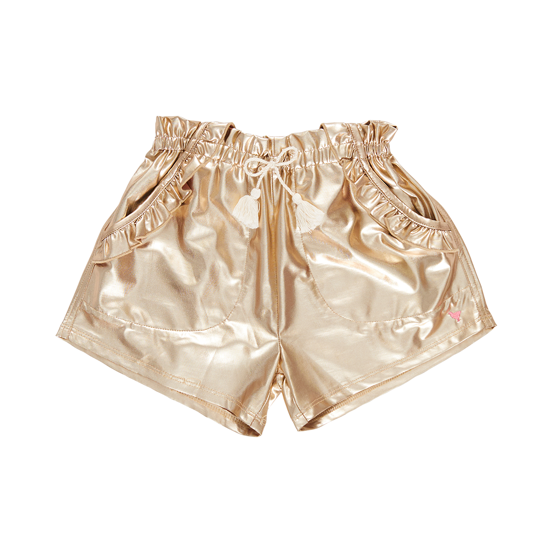 Pink Chicken Gold Lame Theodore Short (sizes 7-12)