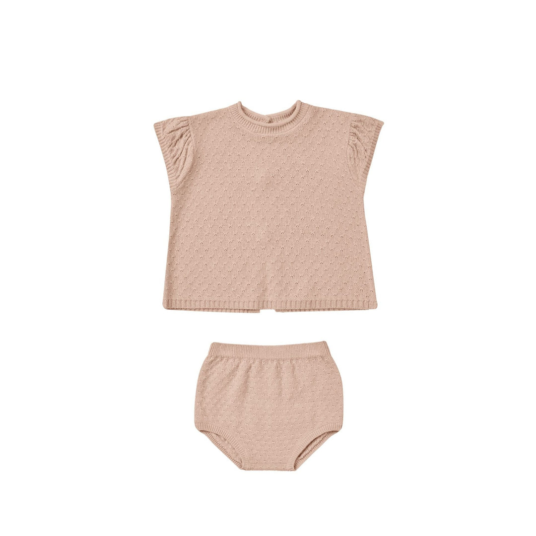 Quincy Mae Penny Knit Set in Blush
