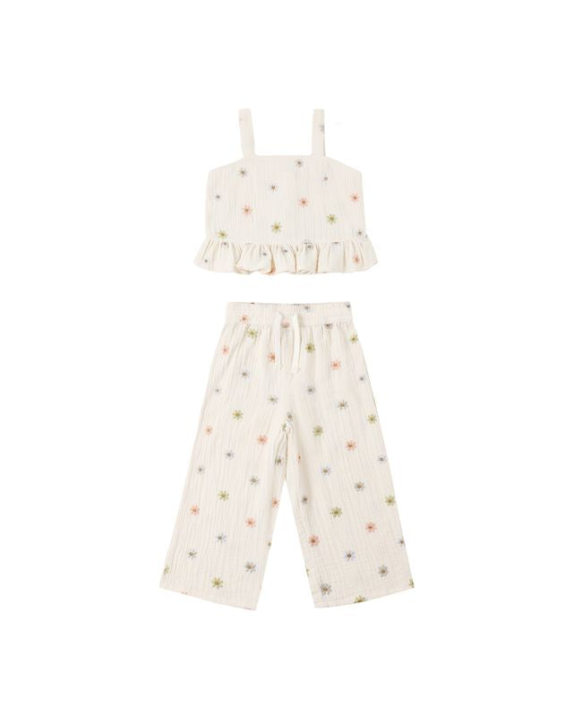 Rylee & Cru Kayli Set in Embroidered Daisies