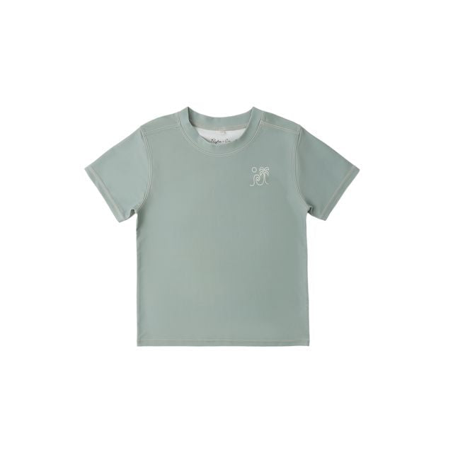 Rylee & Cru Pointelle Jersey Top in Green