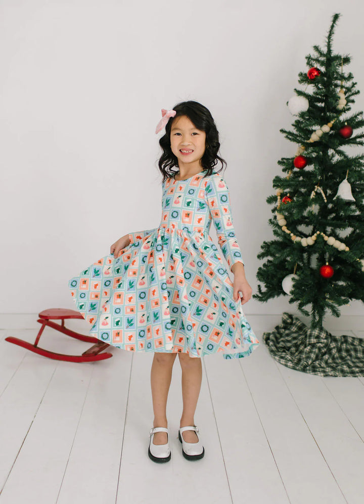 Ollie Jay Gwendolyn Dress in Holiday Stamps
