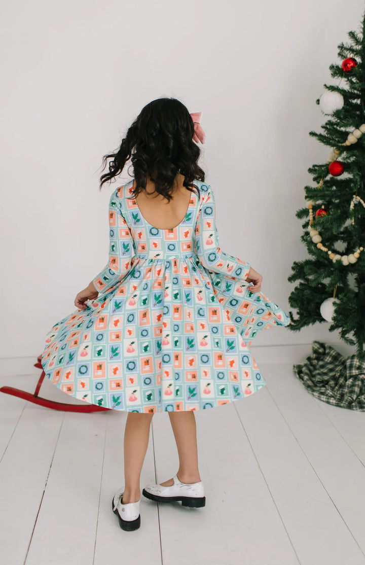 Ollie Jay Gwendolyn Dress in Holiday Stamps