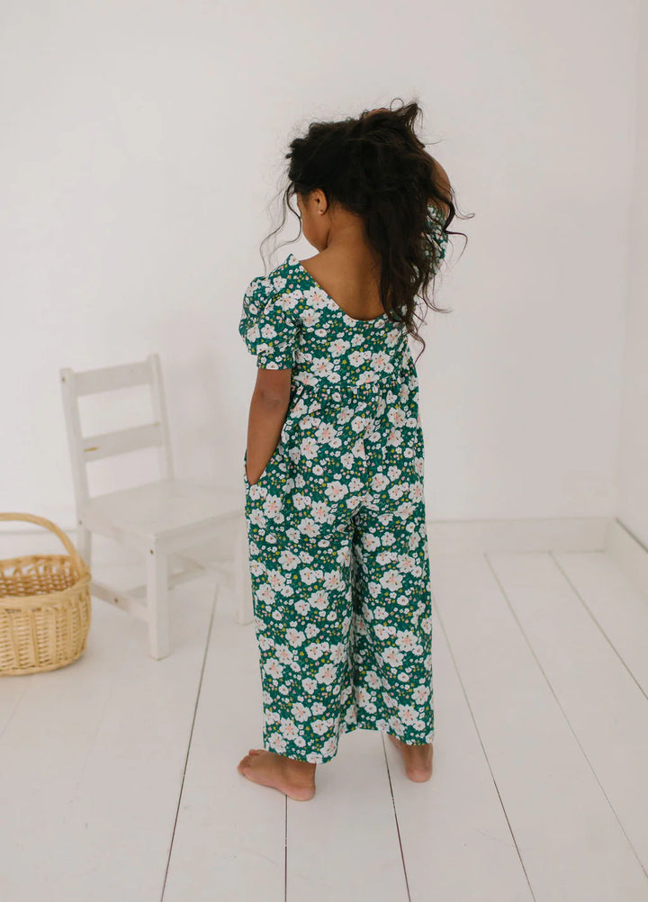 Ollie Jay Puff Leggy Romper in Canyon Flower