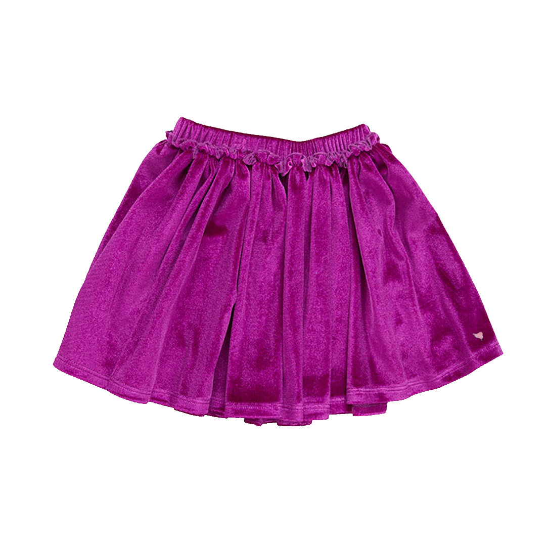 Pink Chicken Velour Gianna Skirt in Berry (sizes 7-12)