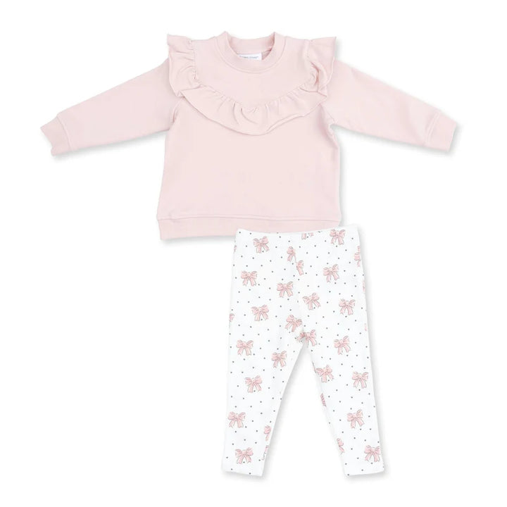 Angel Dear Veiled Ruffled Bows Sweatshirt + Legging