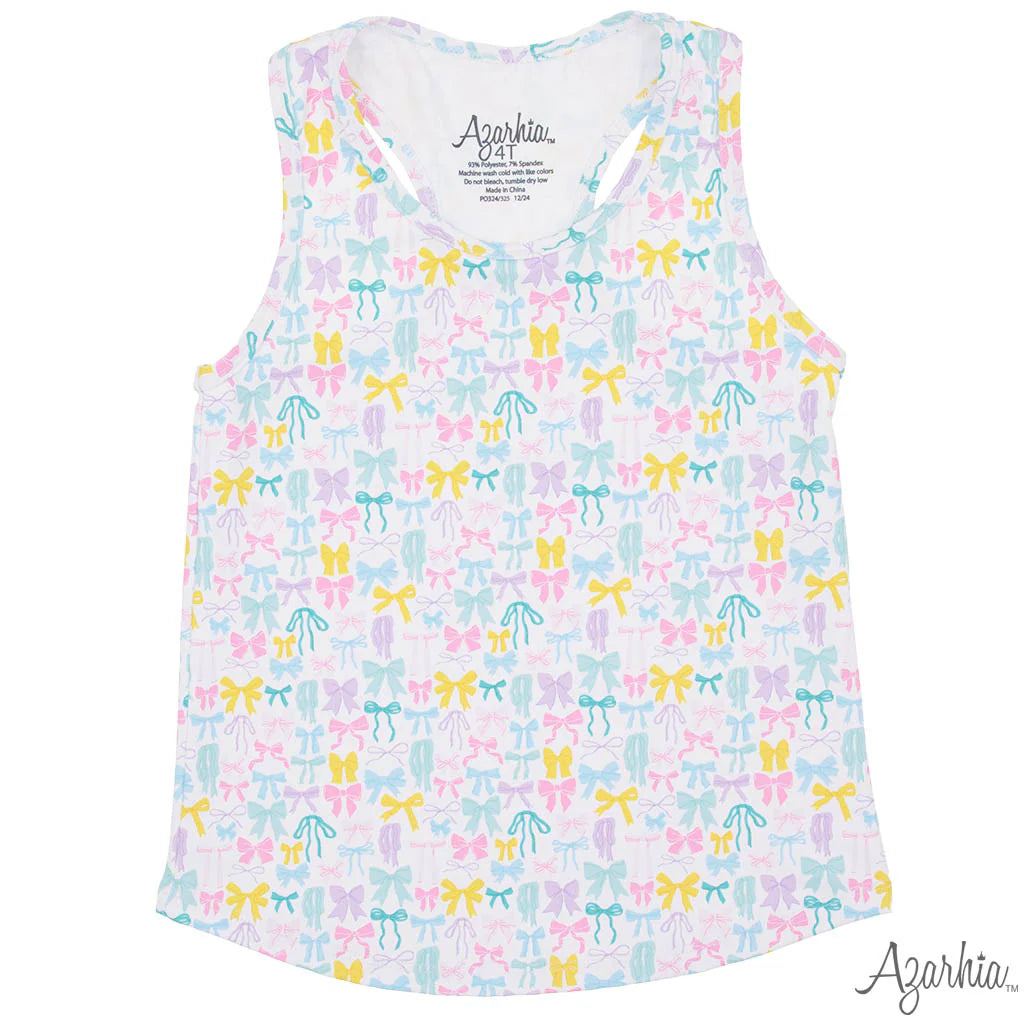 Azarhia Pastel Bows Printed Tank