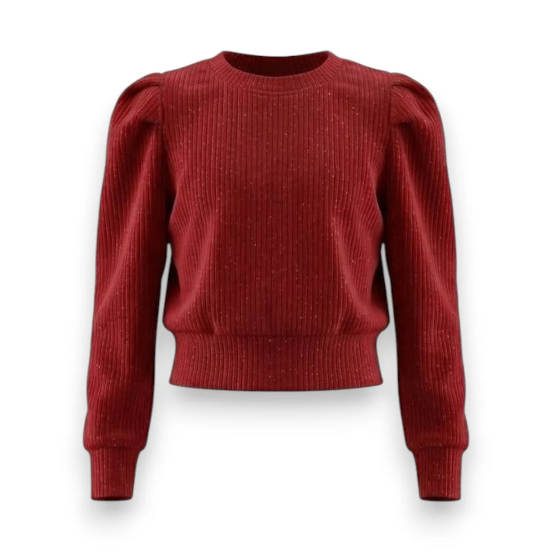 Peyton Top in Red Velour
