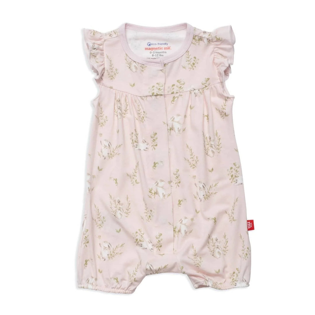 Magnetic Me Pink Hoppily Ruffle Romper