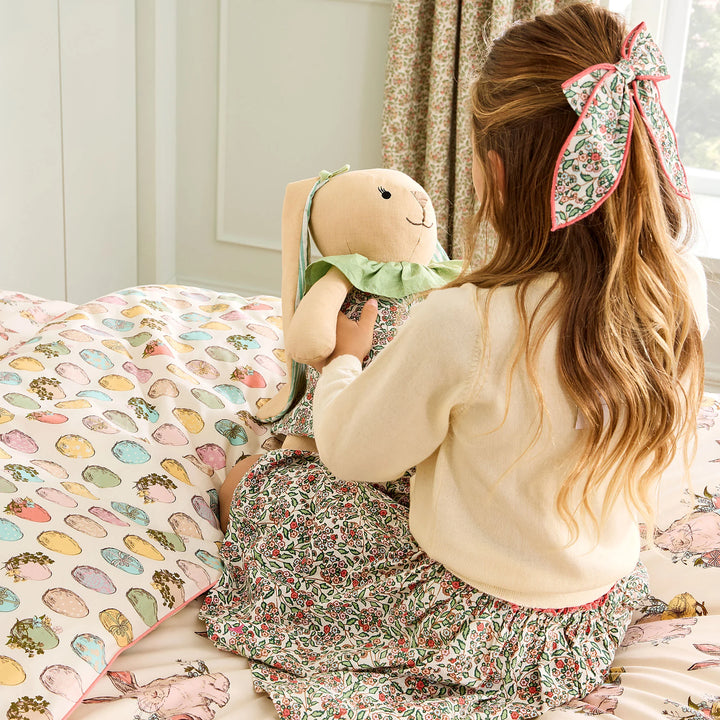 Pink Chicken Long Tail Bow in Yarrow Floral