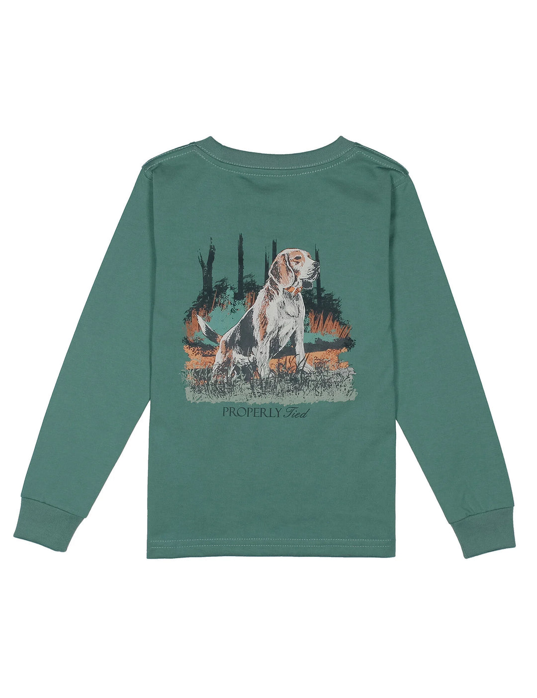 Beagle Long Sleeve Tee in Marine Green