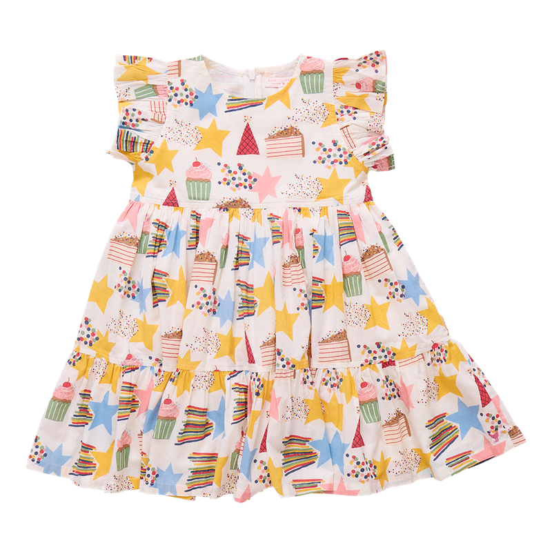 Pink Chicken Jennifer Dress in Birthday Star (sizes 2-6)
