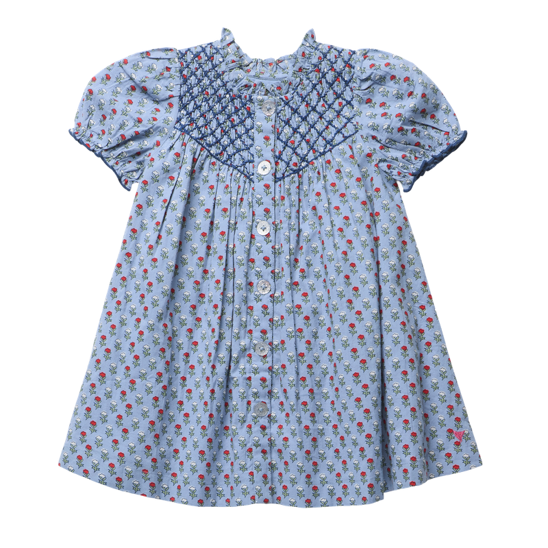 Pink Chicken Lucia Dress in Light Blue Carnation (size 2-6)