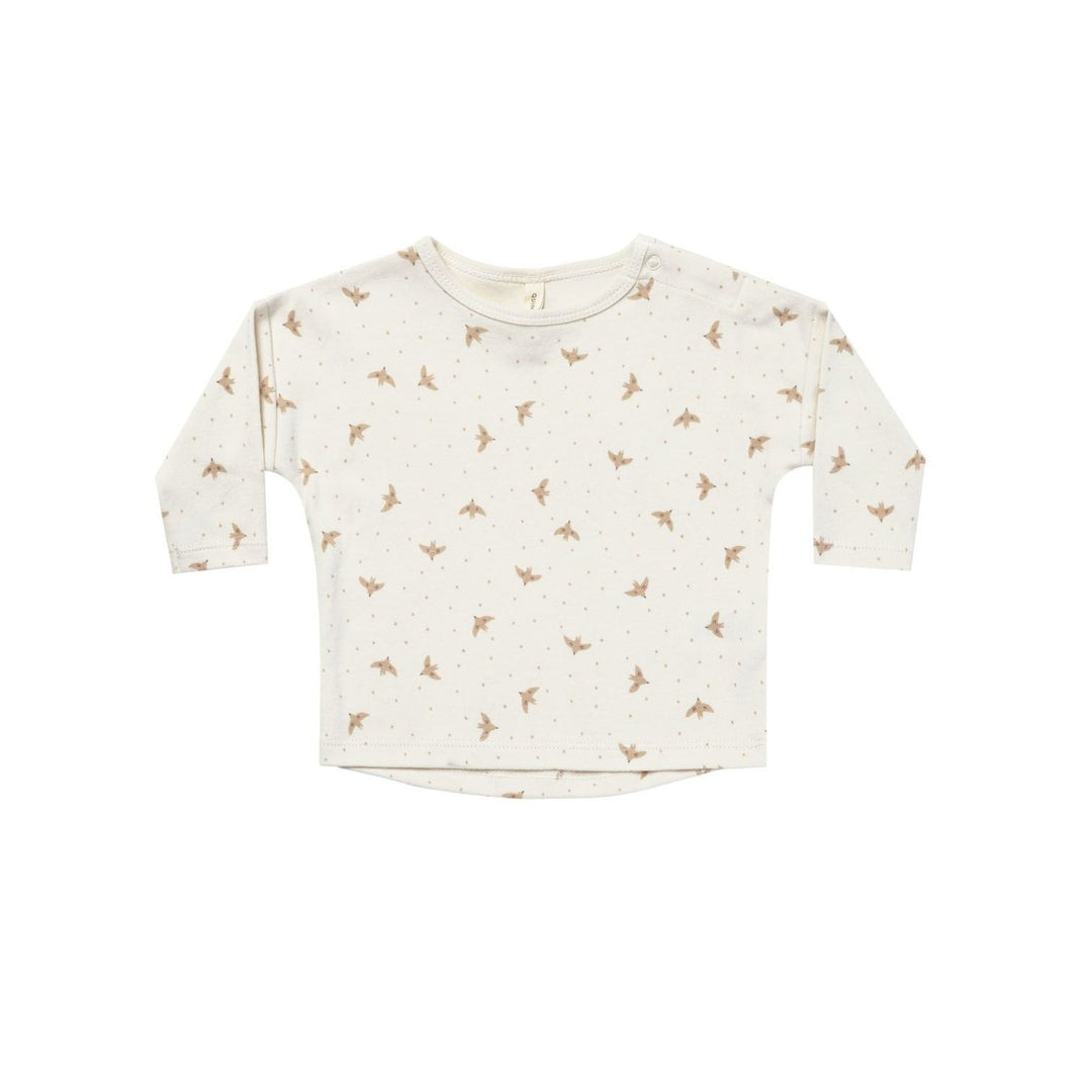 Quincy Mae Long Sleeve Tee in Doves