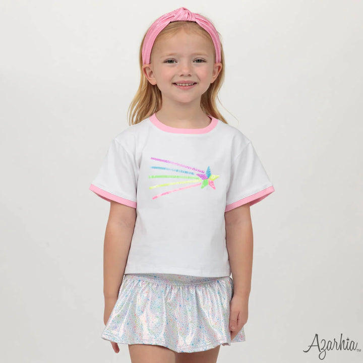 Azarhia Star Shimmer Gathered Skort