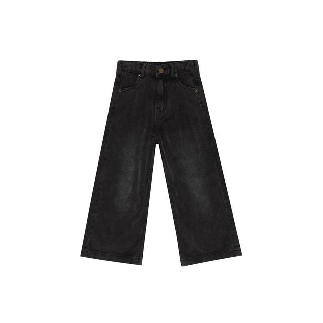 Rylee & Cru Straight Leg Pant in Washed Black