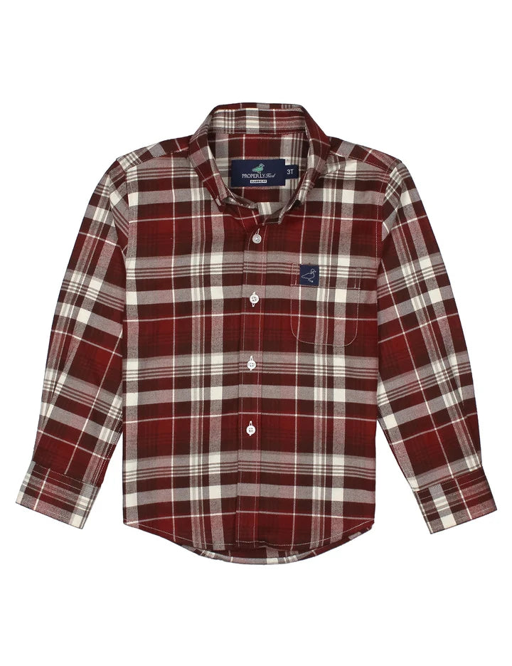 Classic Flannel Shirt in Redwood