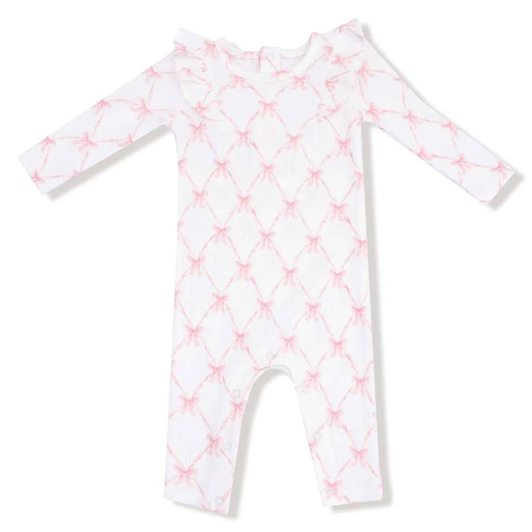 Angel Dear Ribbon Bow Trellis Romper
