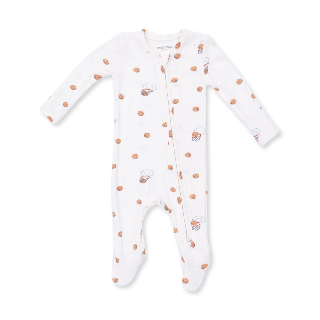 Angel Dear Mini Basketballs 2 Way Zipper Footie