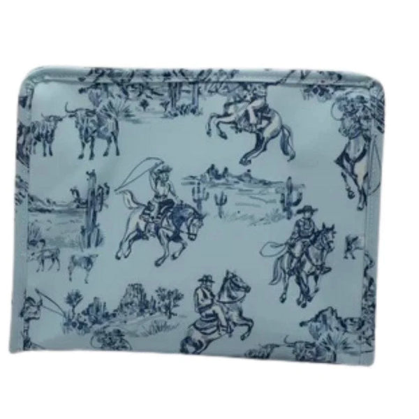 Roadie Medium Zipper Pouch in Cowboy Toile