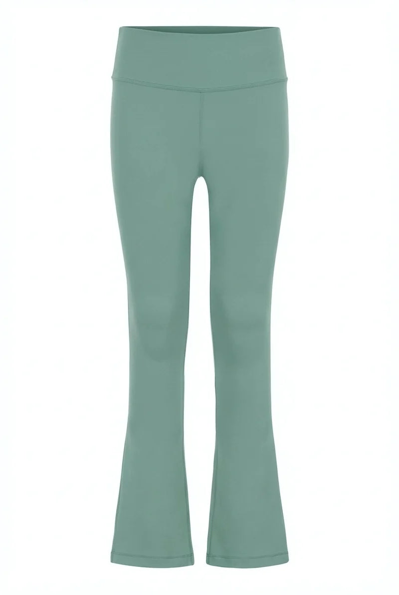 Pleat Florie Flare Leggings in Sage