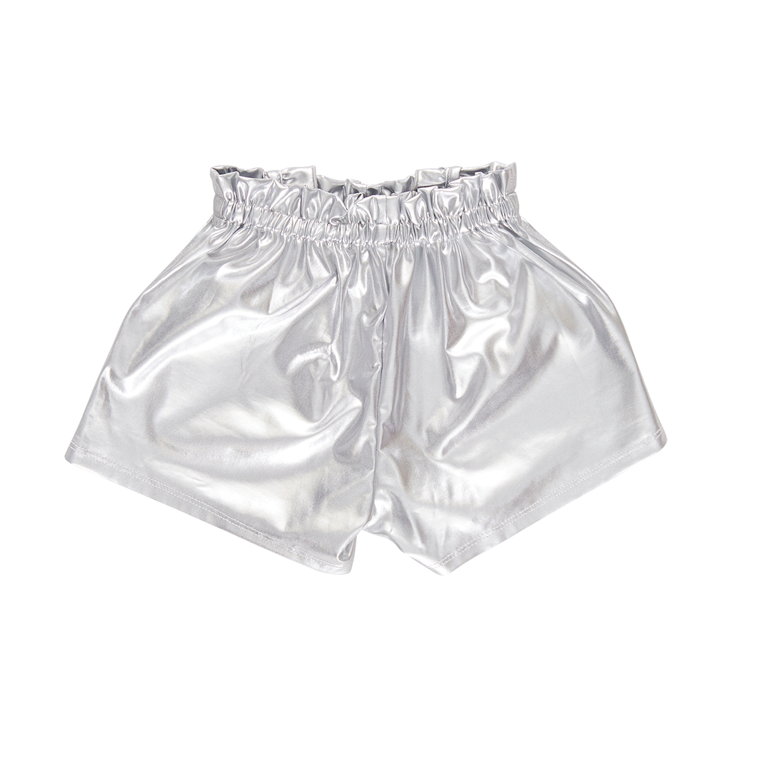 Pink Chicken Silver Lame Theodore Short (sizes 7-12)