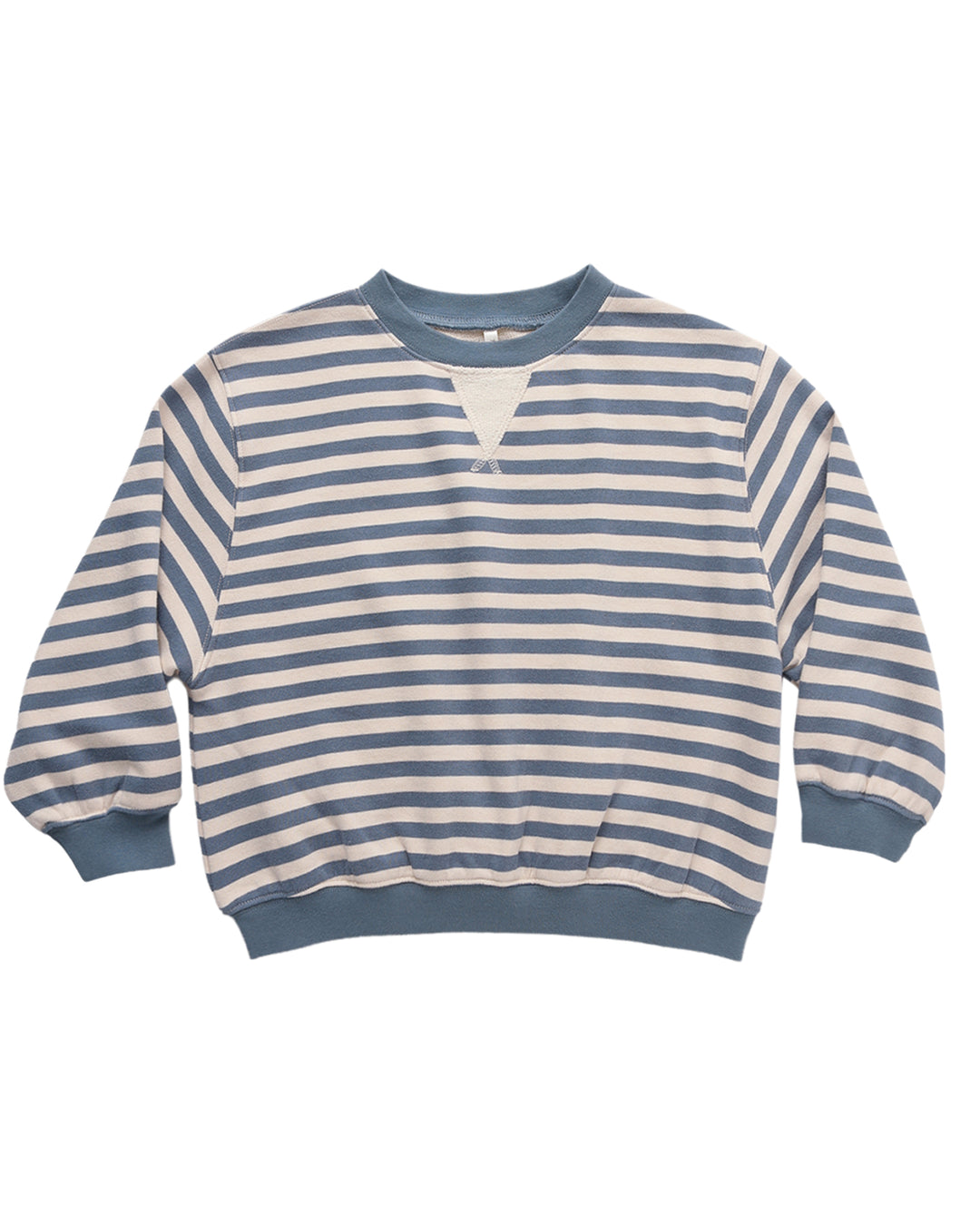 Rylee & Cru Oversized Crewneck in Marine Stripe