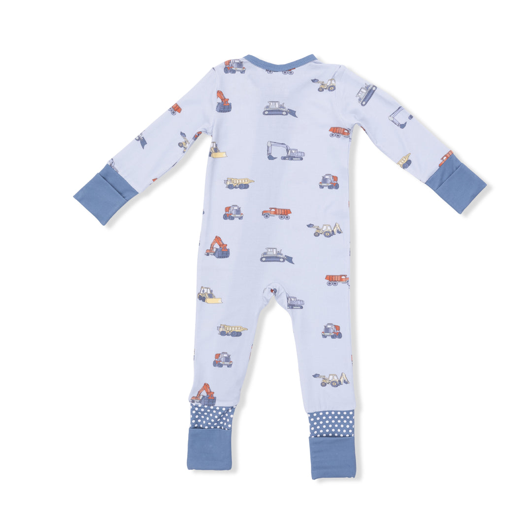 Angel Dear Convert Romper in Construction Vehicles
