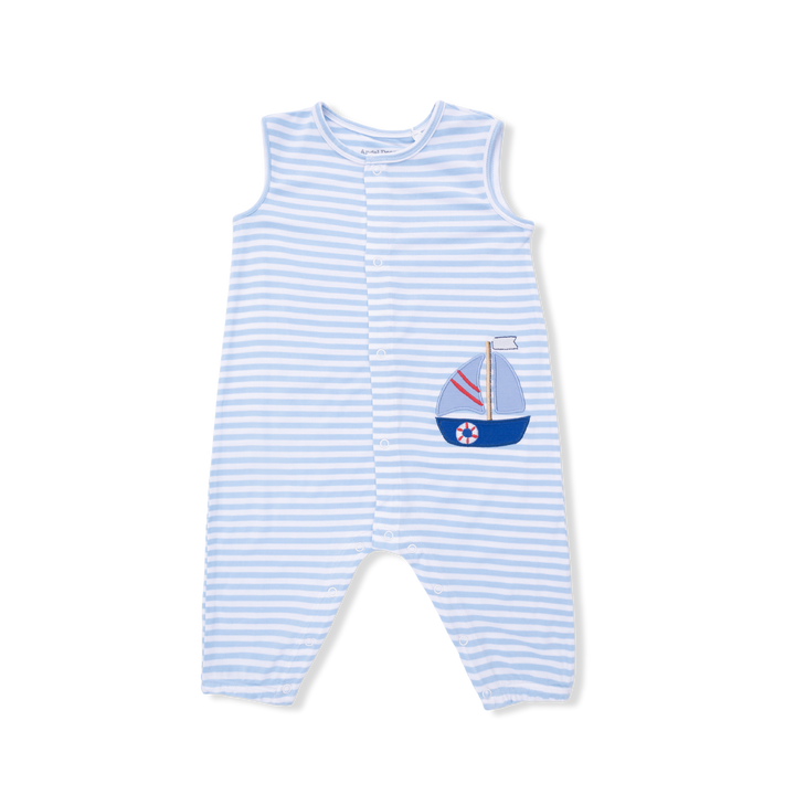 Angel Dear Bubbly Sailboat Stripe Romper
