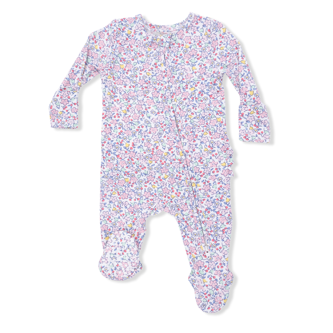 Angel Dear Elizabeth Garden 2 Way Ruffle Zip Footie