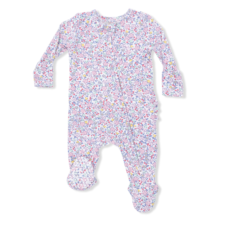 Angel Dear Elizabeth Garden 2 Way Ruffle Zip Footie