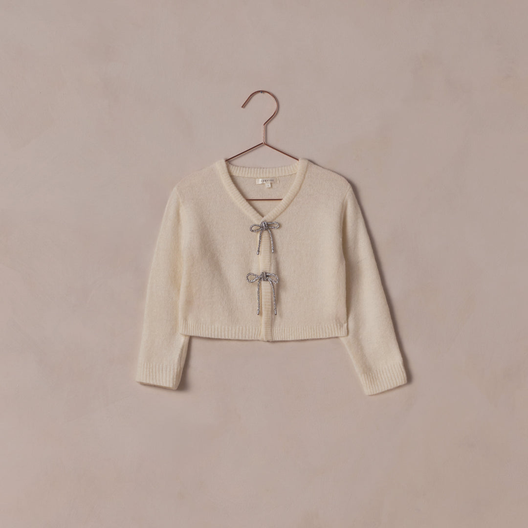 Noralee Ivory Bow Cardigan