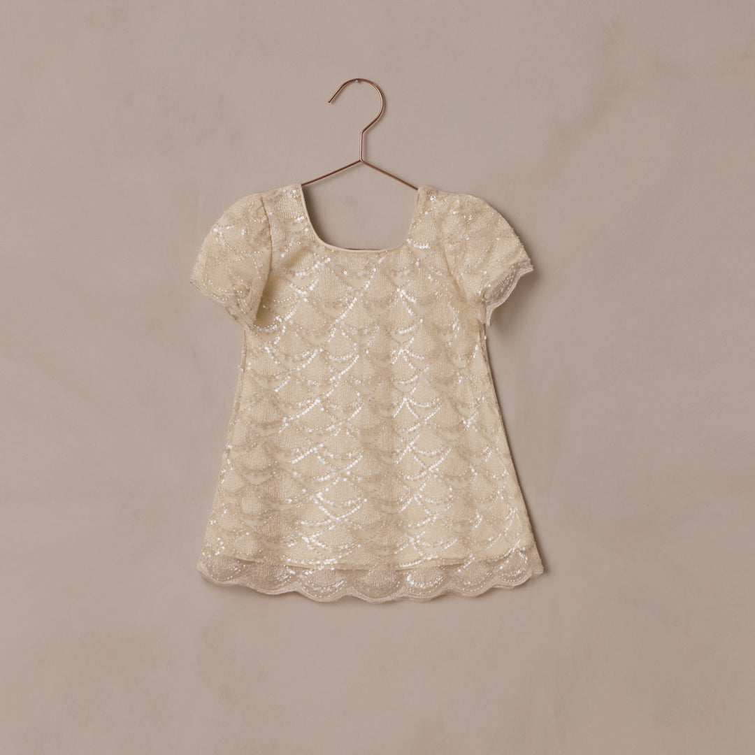 Noralee Daisy Dress in Silver Metallic