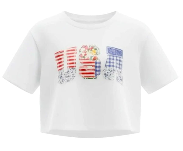 USA Patch Tee in White