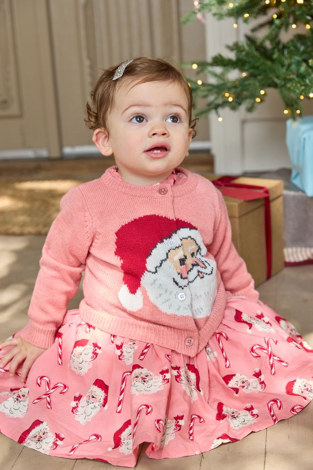 Pink Chicken Baby Maude Santa Sweater