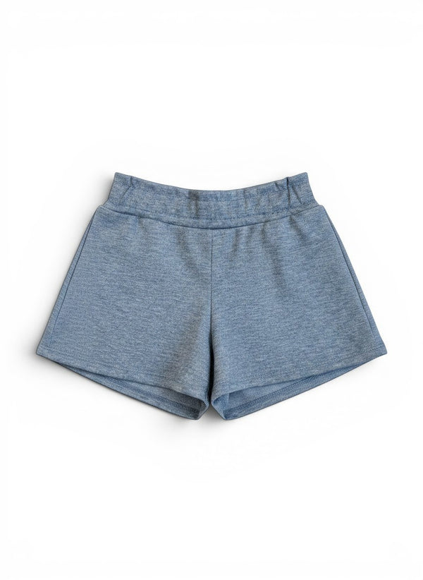 Vann & Liv Area Code 407 denim blue shorts with elastic waistband and ruffled hem. Size 4-6.