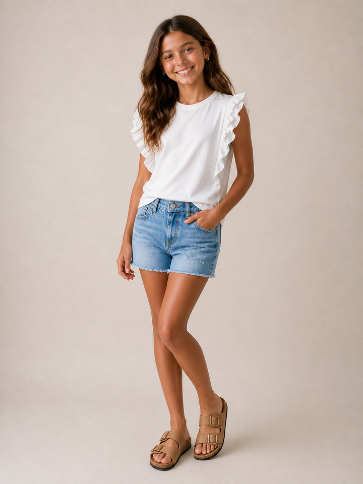 Everyday Ruffle Sleeve Tee