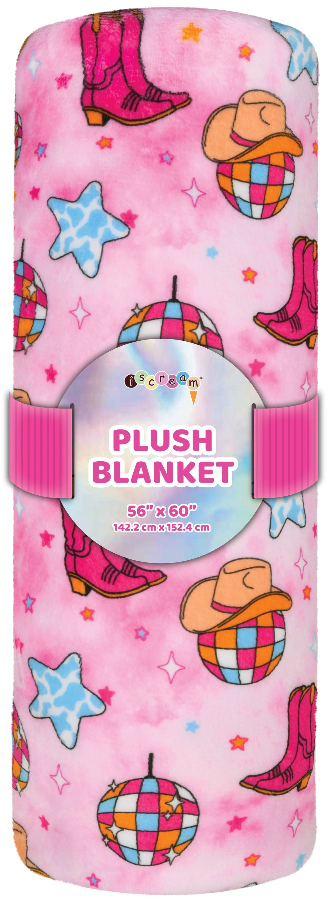 Iscream Disco Cowgirl Plush Blanket