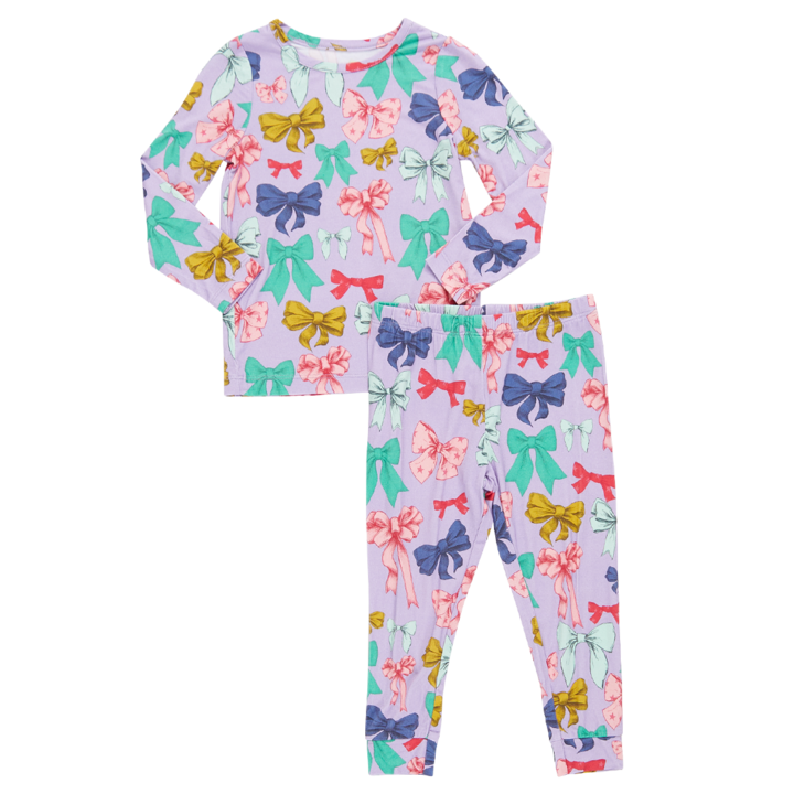 Pink Chicken Holiday Bamboo PJ Set (sizes 7-10)