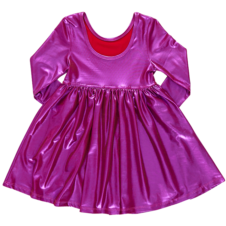 Pink Chicken Lame Steph Dress (sizes 2-6)