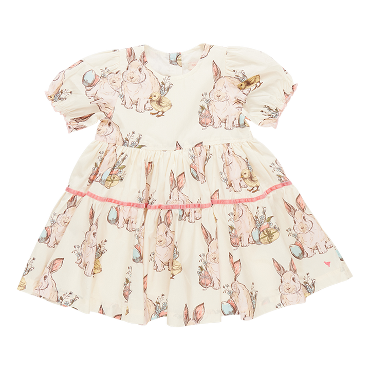 Pink Chicken Maribelle Dress in Bunny Friends (sizes 7-10)